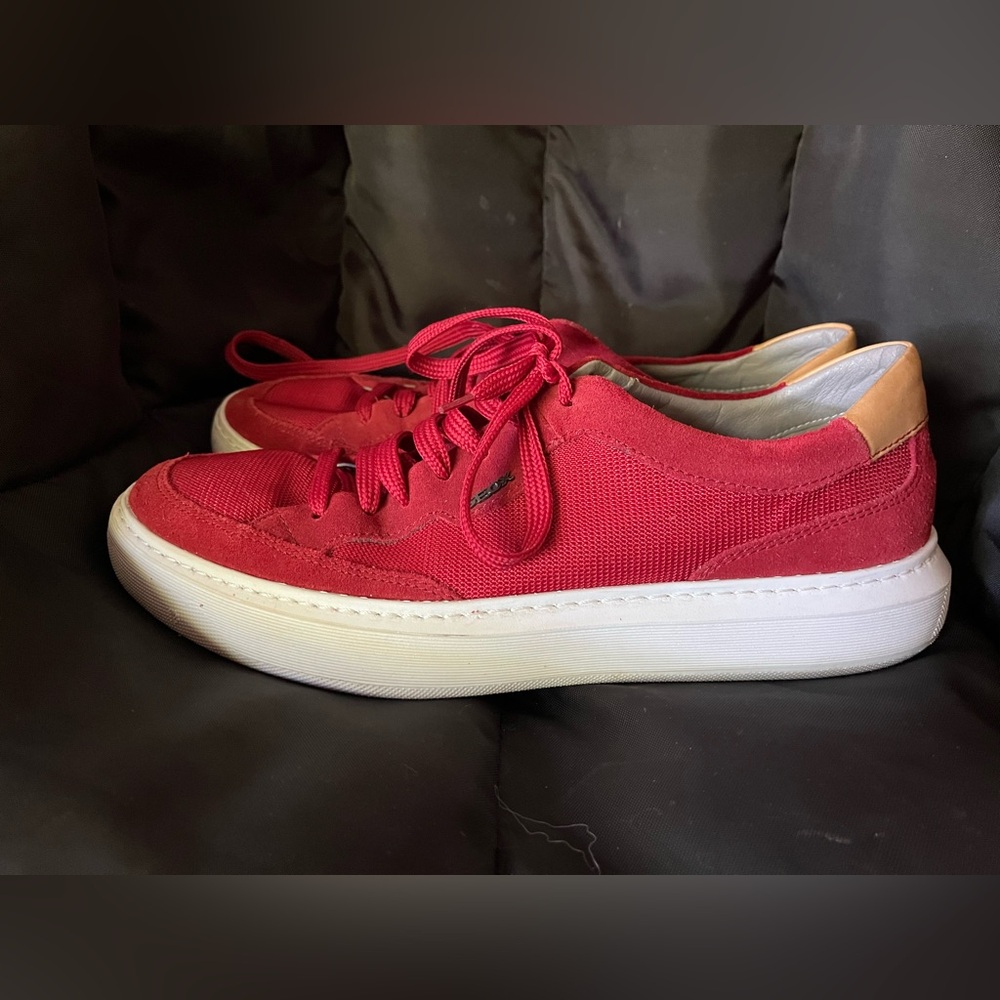 Men’s Red Suede Geox Respira Shoes  Sneakers EU 43 US 10 U925WD 43